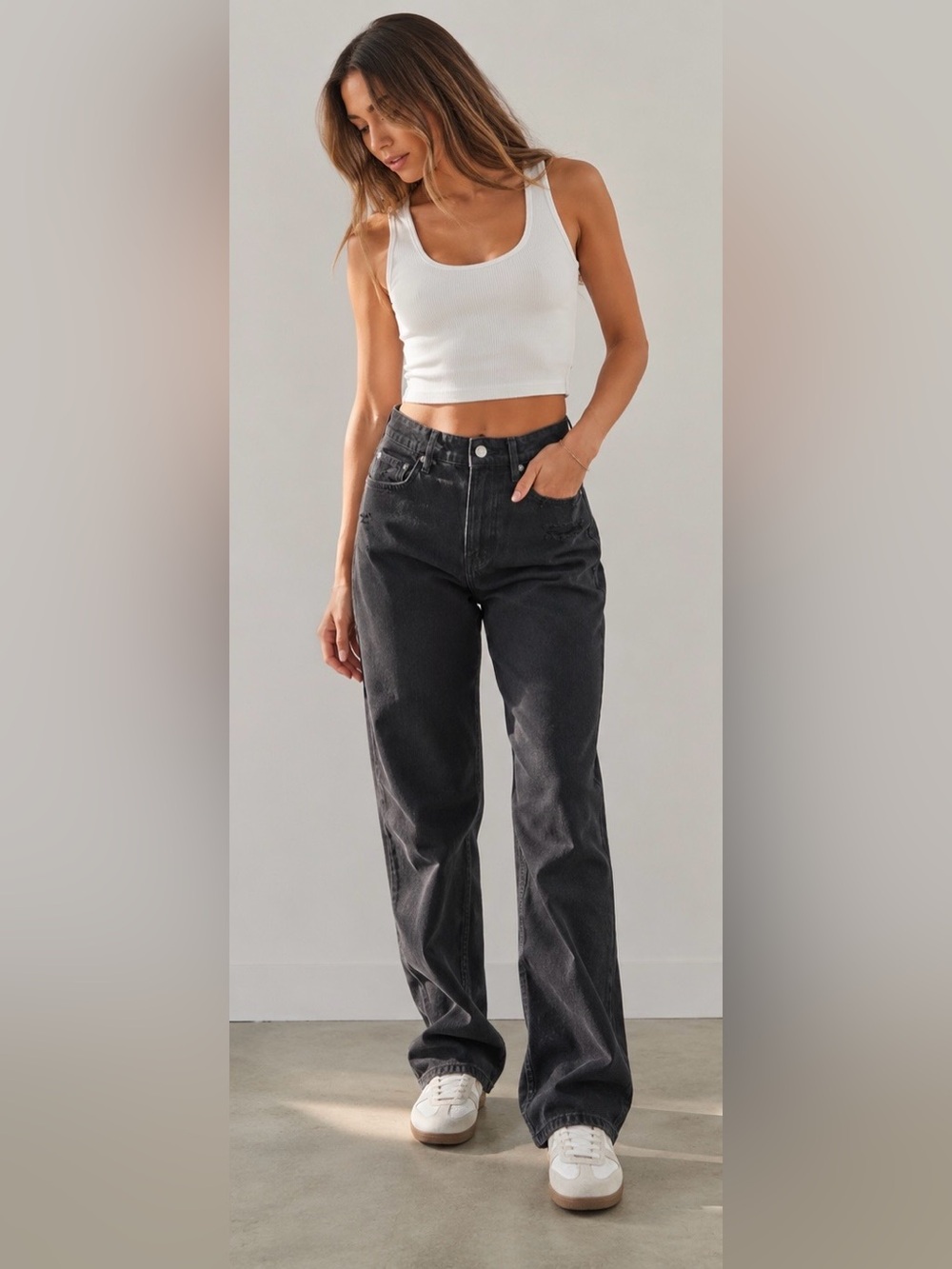 American Eagle Jeans Highest Rise 90s Boyfriend 6 Regular Black